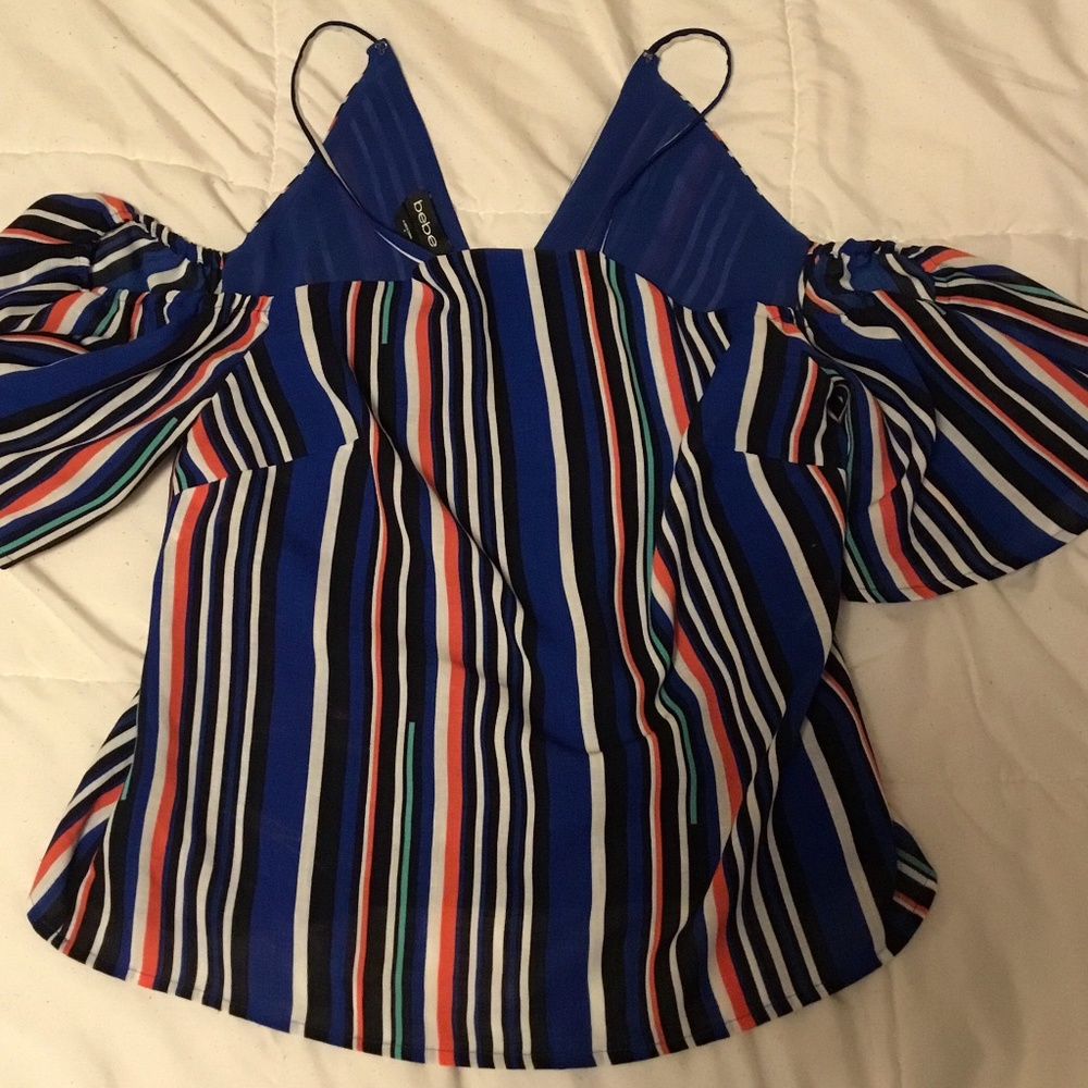 Bebe brand off the shoulder top